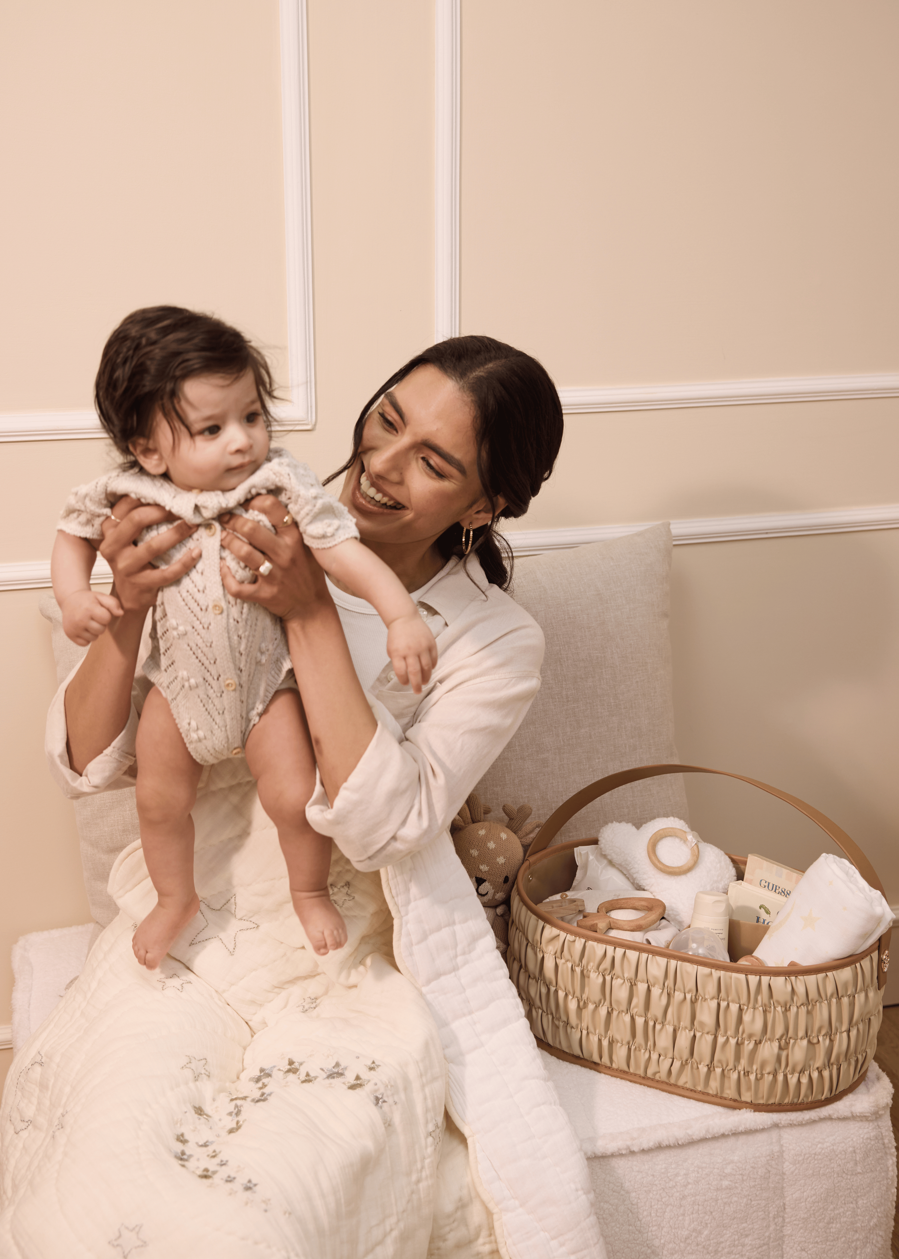 Ensemble de literie Luna pour lit bébé avec pare-chocs