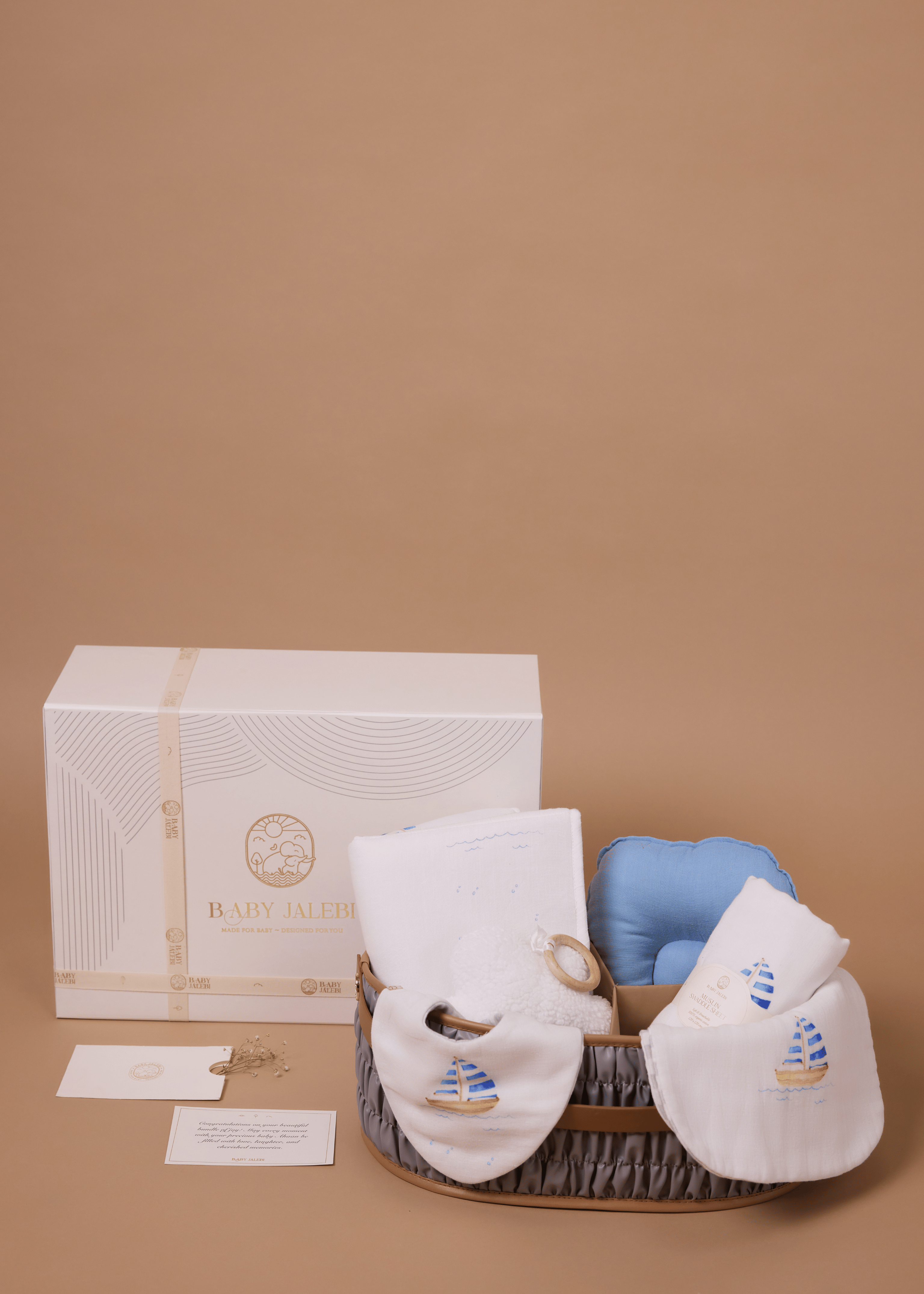 Conjunto de regalo organizador de pañales - Gris