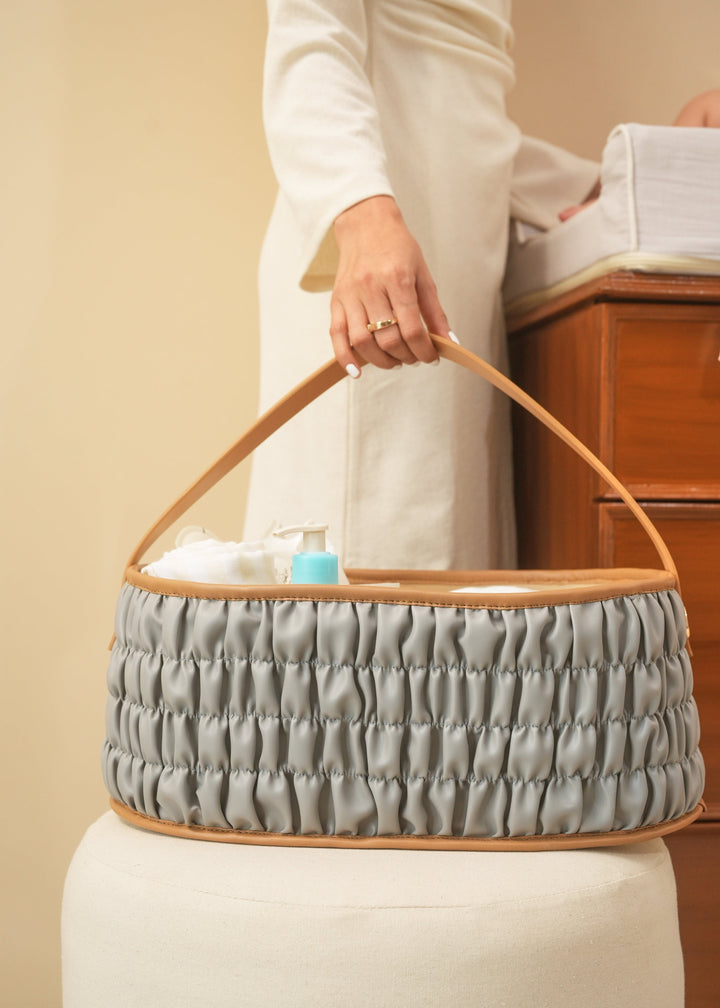 Conjunto de regalo organizador de pañales - Gris