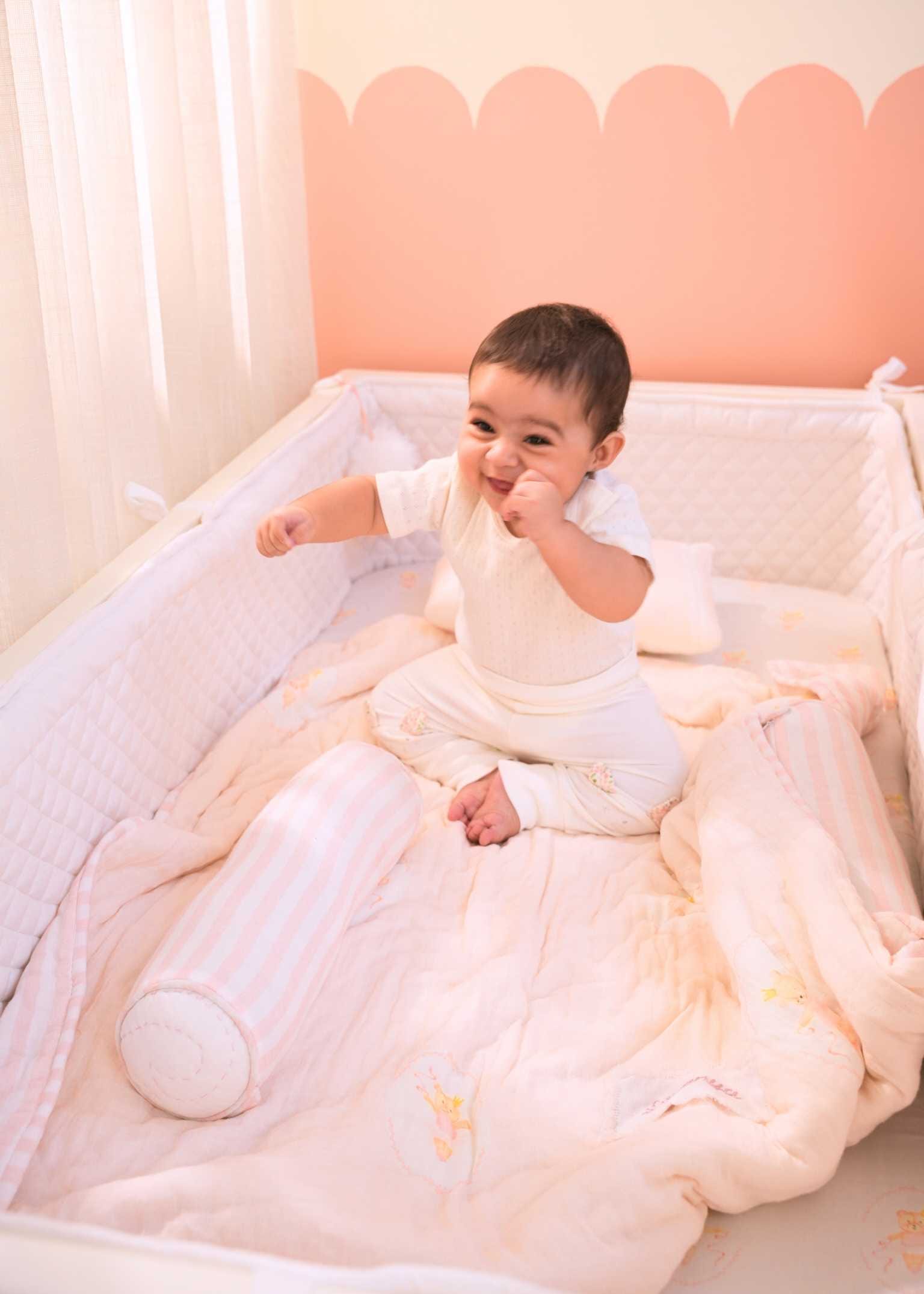 Ensemble complet de literie pour lit bébé Prima Ballerina Bear avec tour de lit