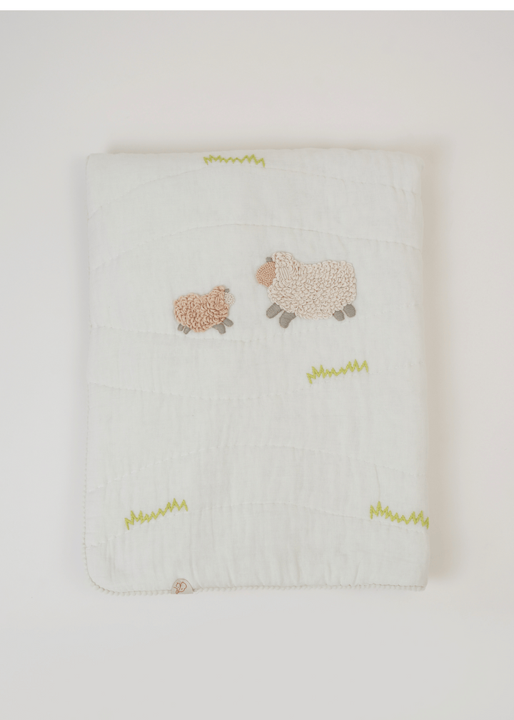 Ensemble complet de literie pour lit bébé Counting Sheep avec tour de lit