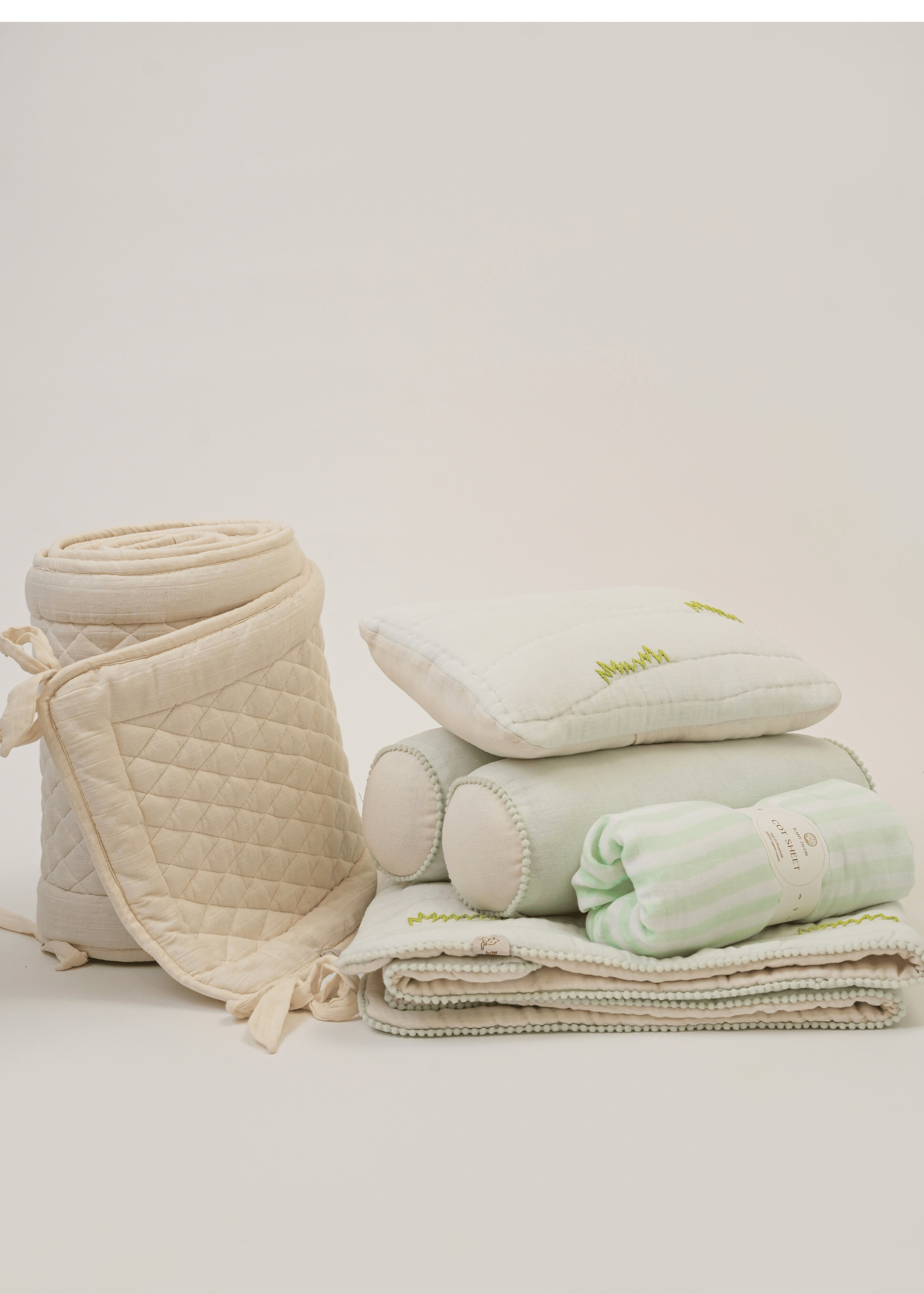 Ensemble complet de literie pour lit bébé Counting Sheep avec tour de lit