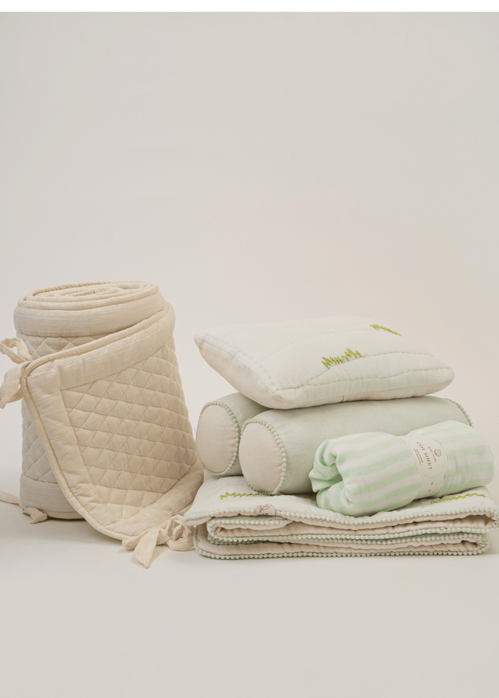 Ensemble complet de literie pour lit bébé Counting Sheep avec tour de lit