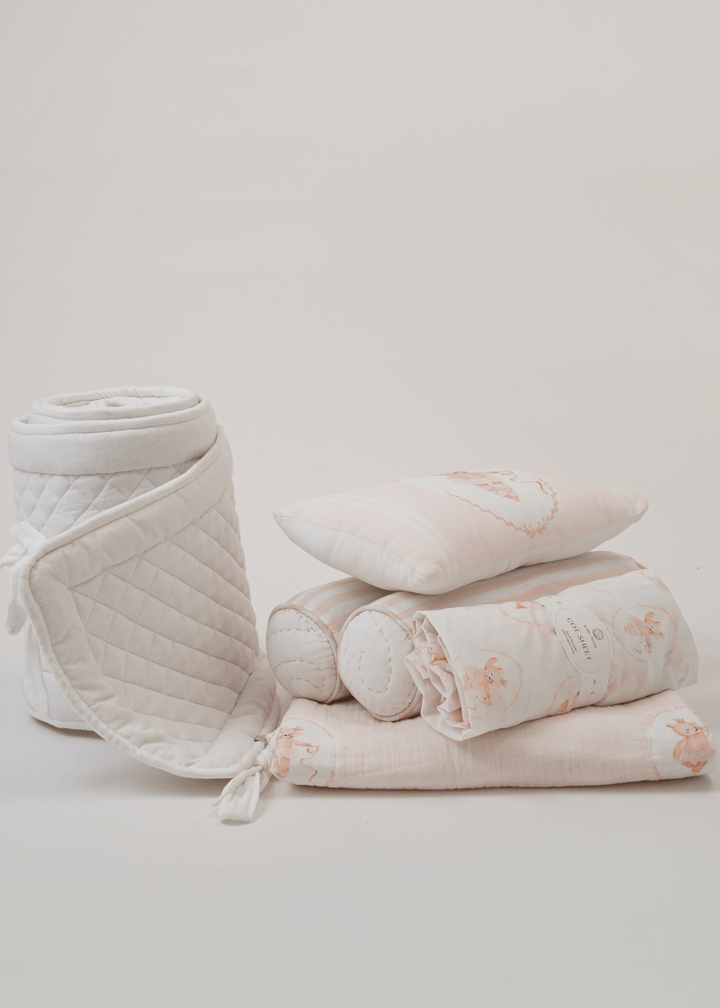 Ensemble complet de literie pour lit bébé Prima Ballerina Bear avec tour de lit