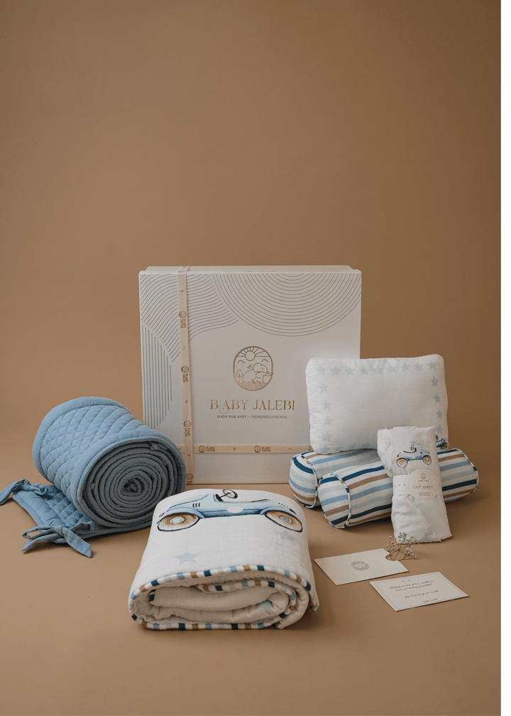 Juego completo de ropa de cuna Roadster con protector