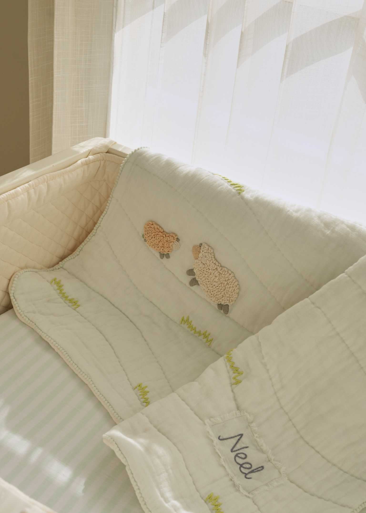 Ensemble de literie pour lit bébé Counting Sheep
