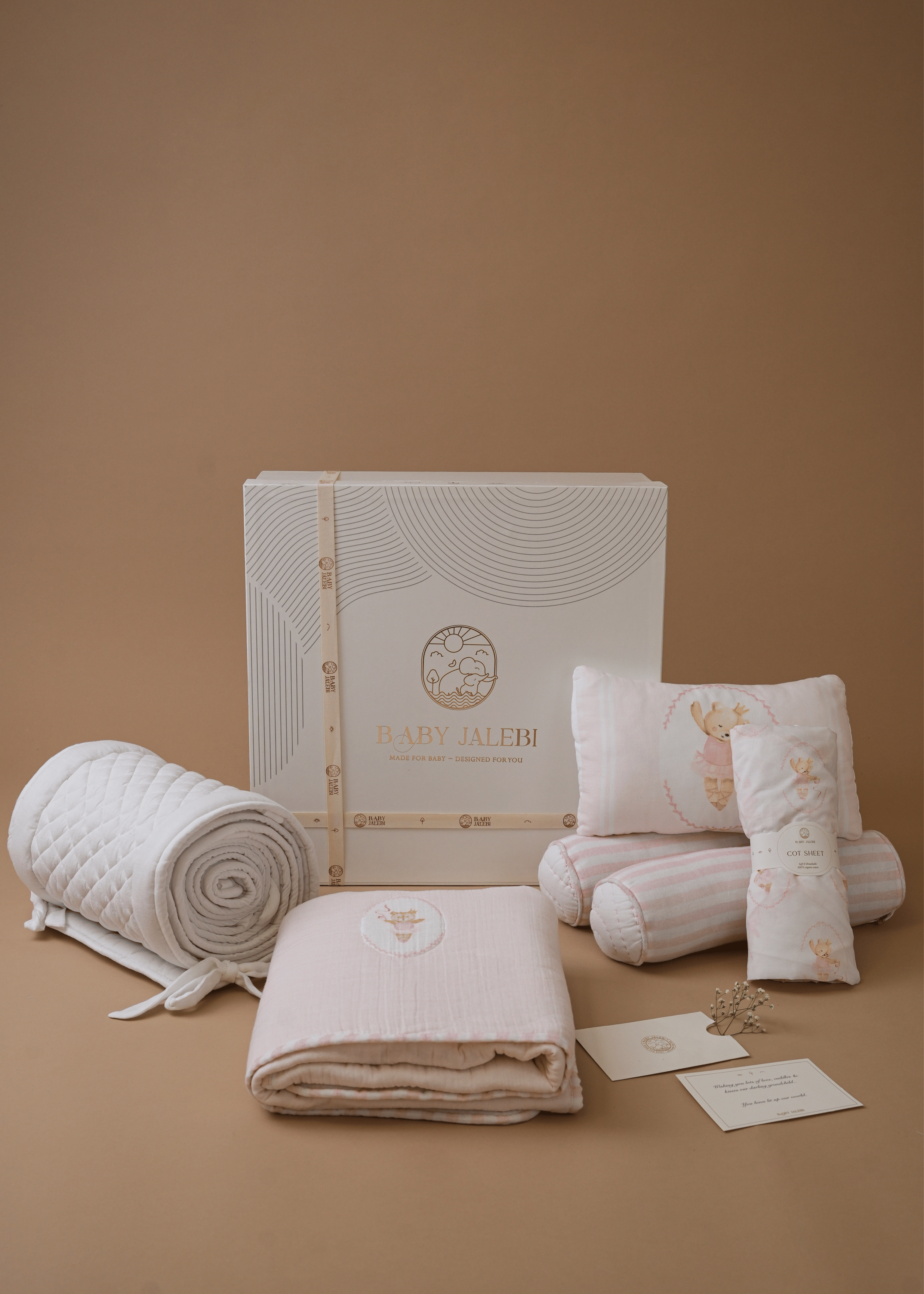 Ensemble complet de literie pour lit bébé Prima Ballerina Bear avec tour de lit