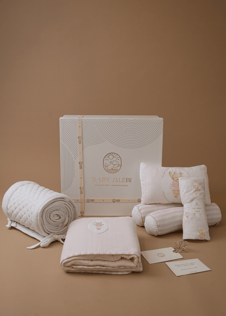 Ensemble complet de literie pour lit bébé Prima Ballerina Bear avec tour de lit