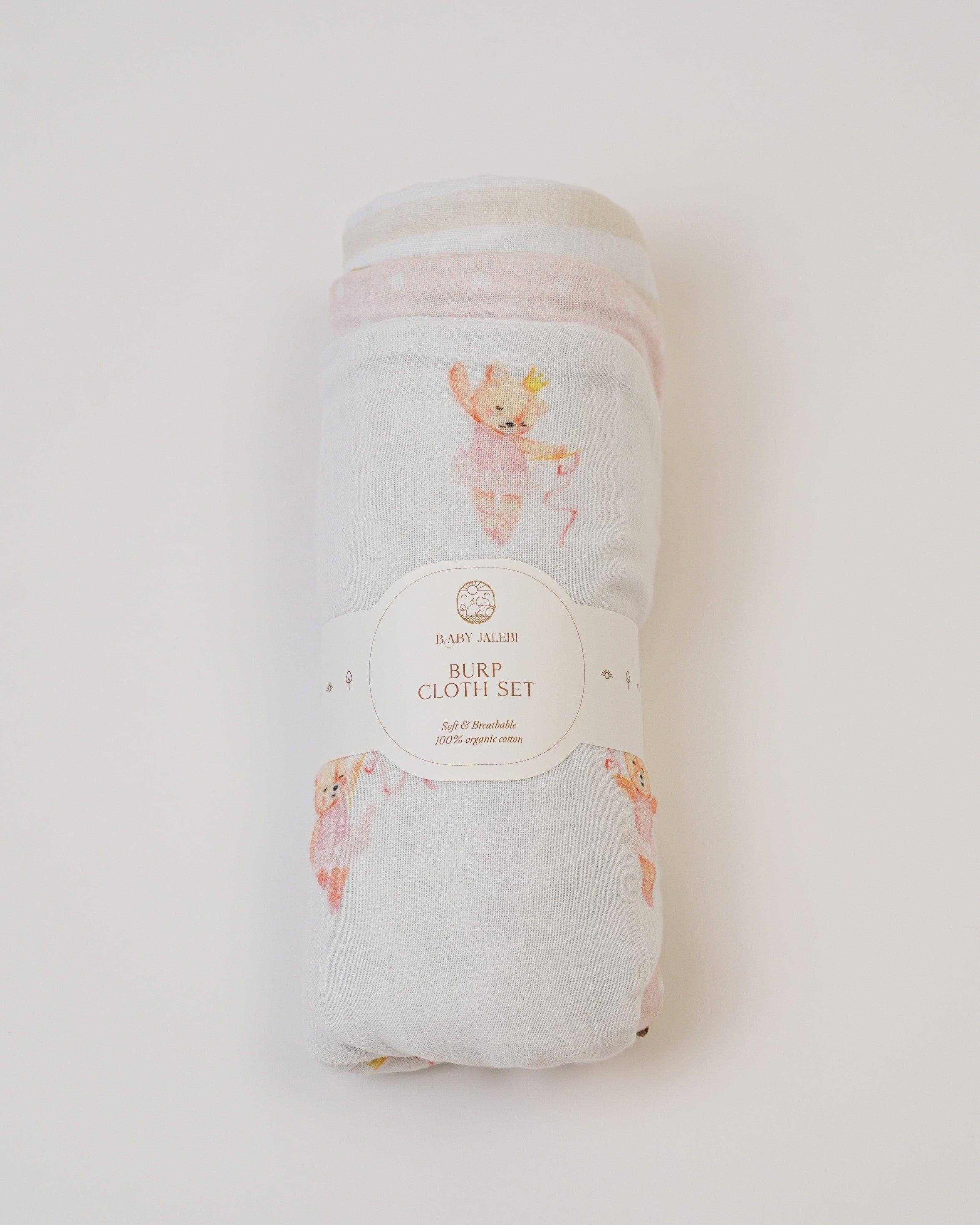 Ensemble de 3 langes Ballerine + Floral + Rayures