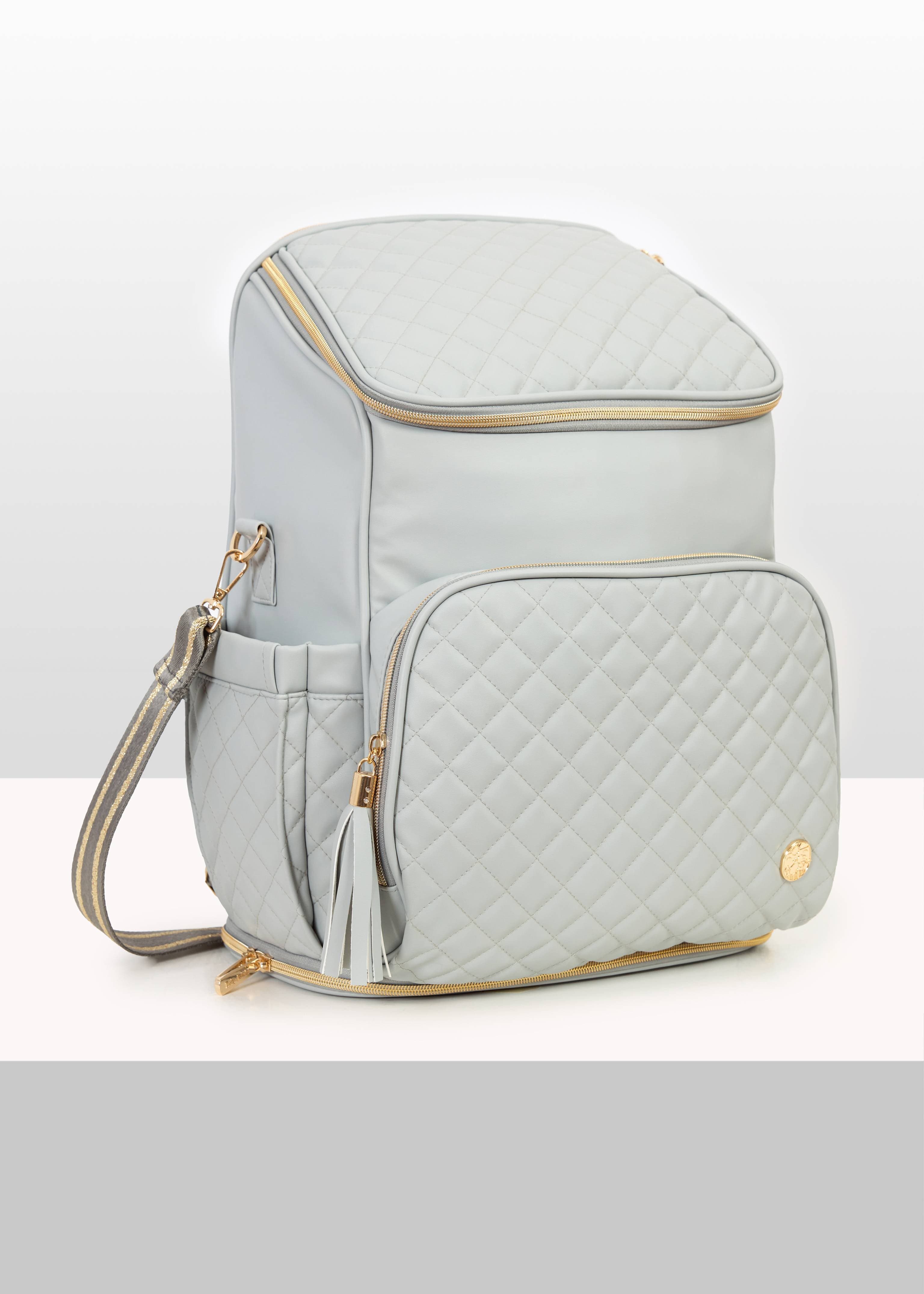 The Super Trooper Luxe Diaper Bag - Light Grey