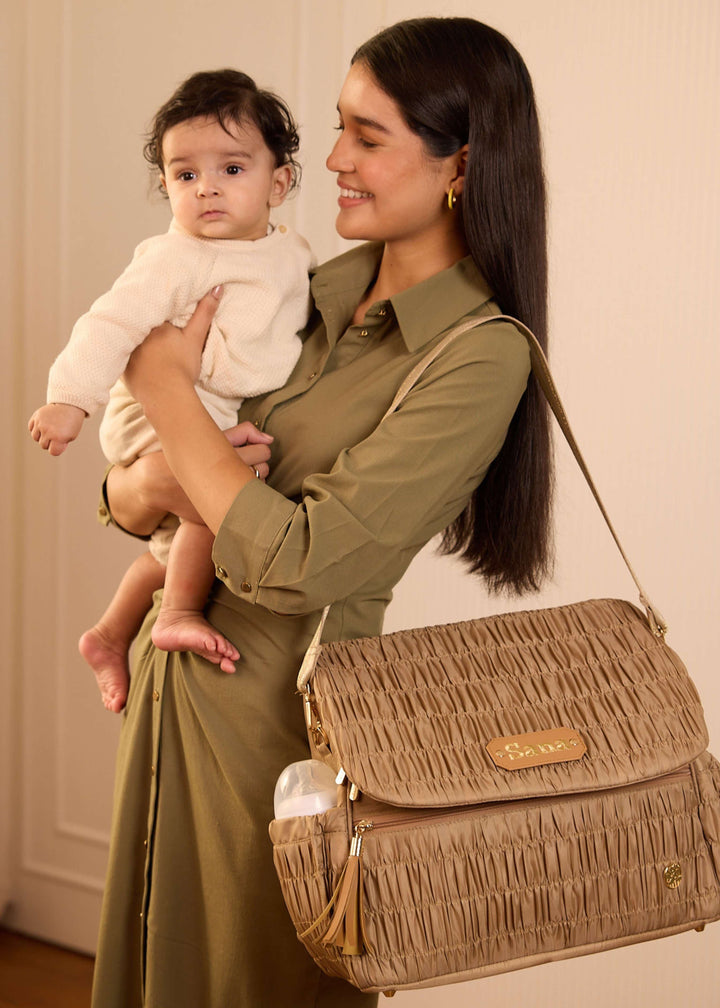 The Dune Diaper Bag - Camel Beige