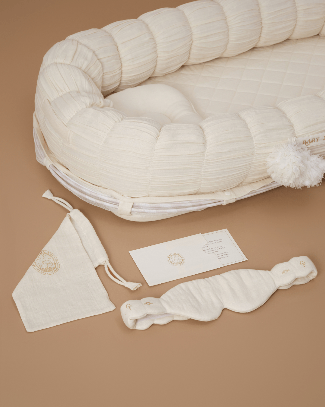 Conjunto de mantas Sleep Cloud y Luna en color crudo