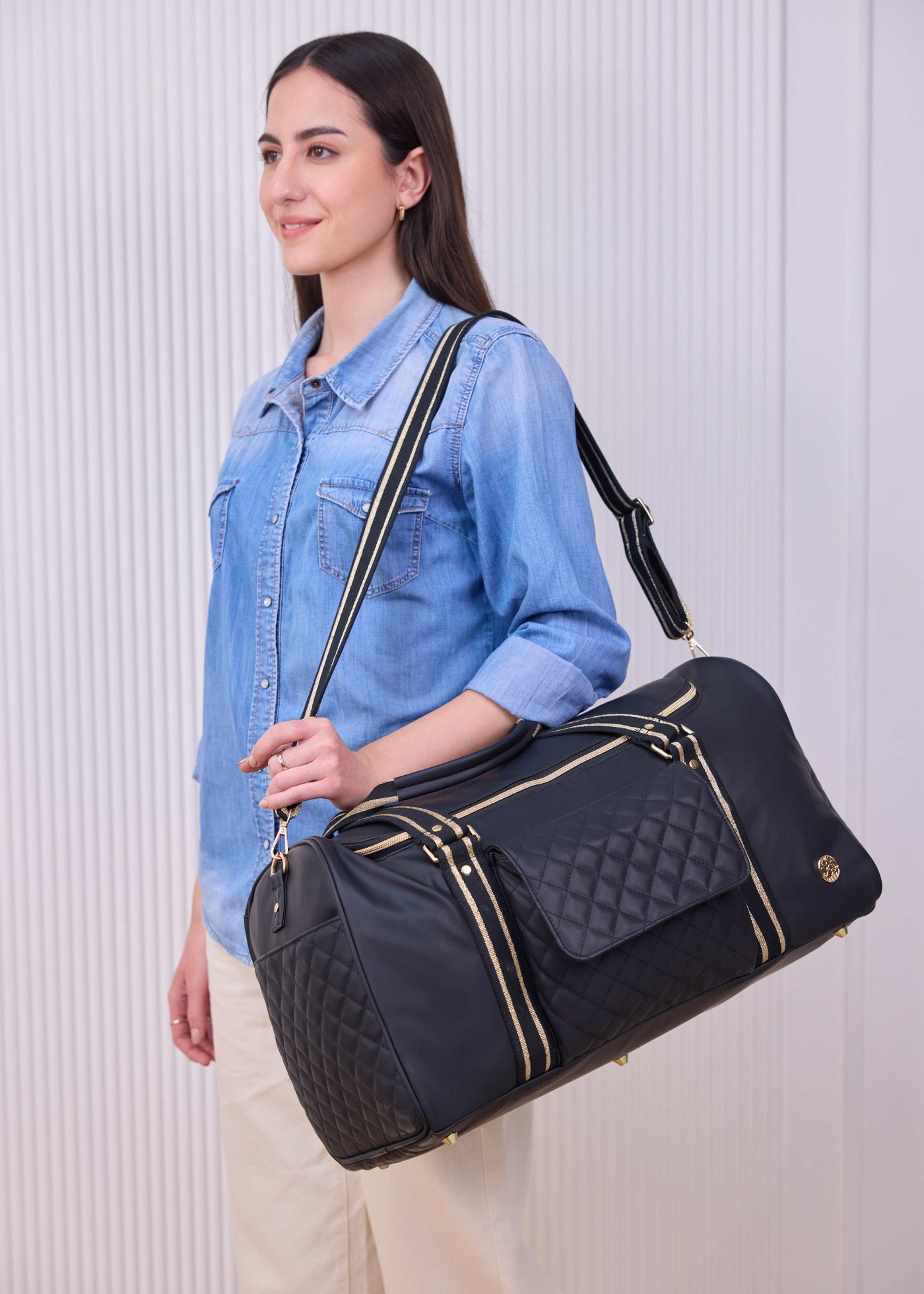 Mamma Mia Black Duffle
