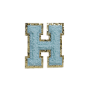 AQUA FUZZY ALPHABETS H
