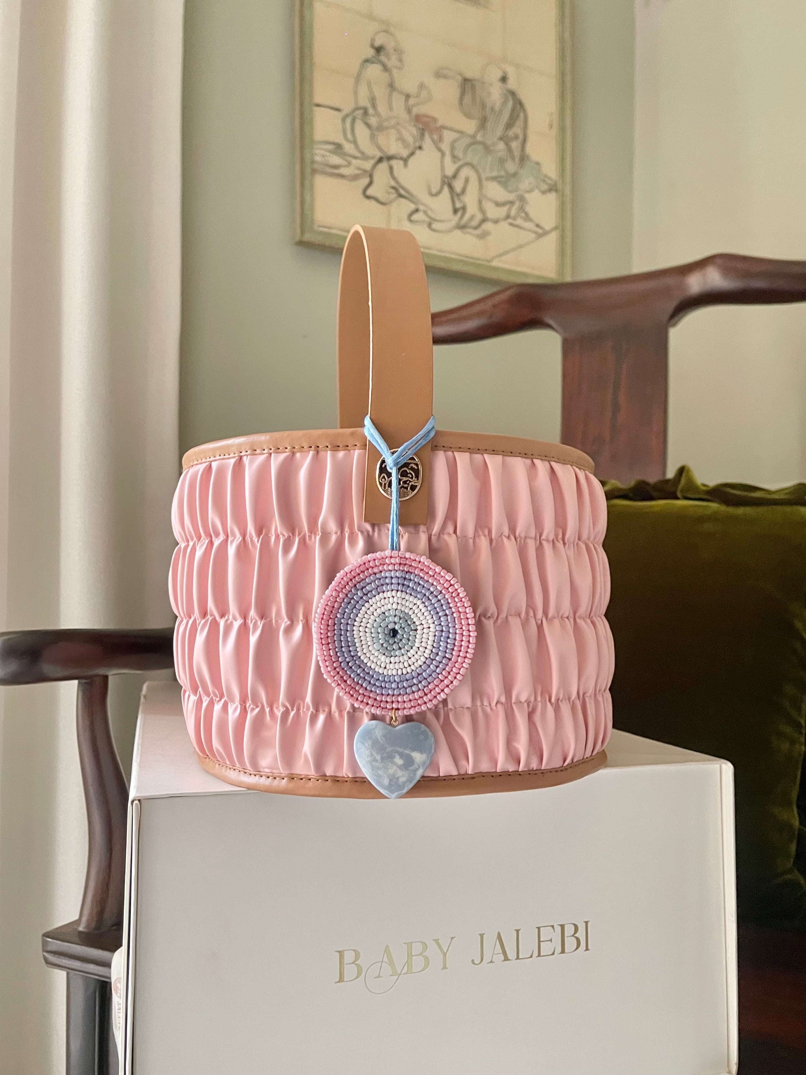 Beaded Behold Bag Charm ( Lilac x Sky)