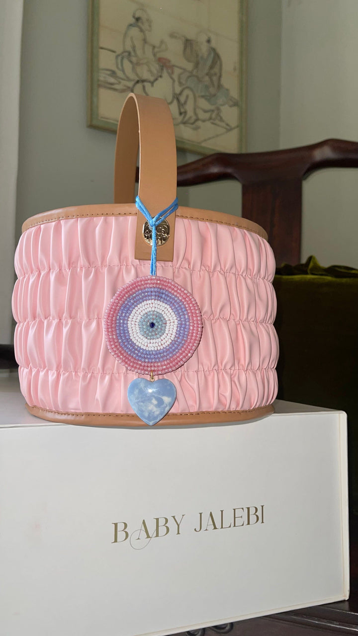 Beaded Behold Bag Charm ( Lilac x Sky)