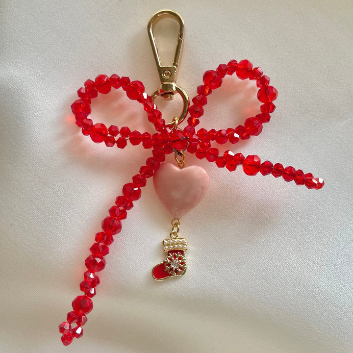 CHRISTMAS Bow Bag Charm