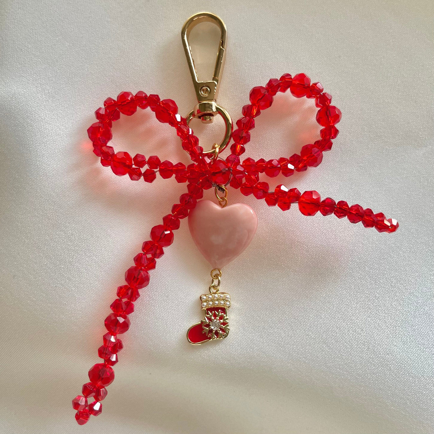 CHRISTMAS Bow Bag Charm