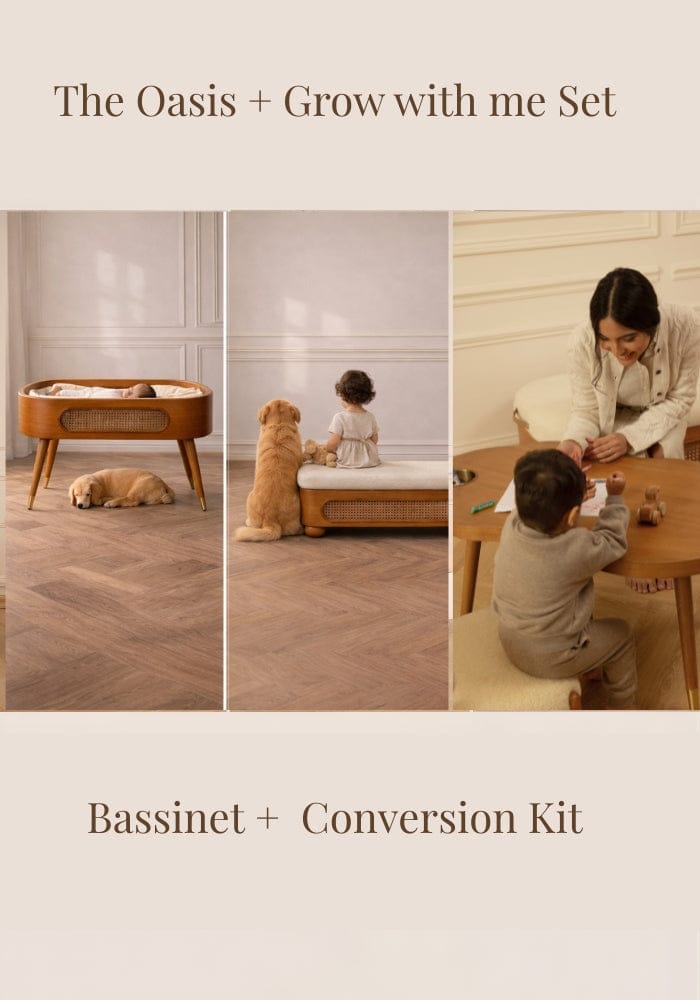 Oasis Bassinet + Grow with me Kit - Nutmeg