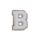 WHITE FUZZY ALPHABETS B