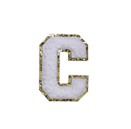 WHITE FUZZY ALPHABETS C