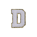WHITE FUZZY ALPHABETS D