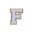 WHITE FUZZY ALPHABETS F