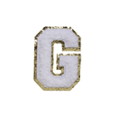 WHITE FUZZY ALPHABETS G