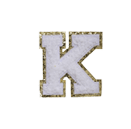 WHITE FUZZY ALPHABETS K