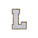 WHITE FUZZY ALPHABETS L