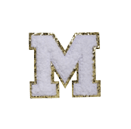 WHITE FUZZY ALPHABETS M