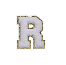 WHITE FUZZY ALPHABETS R