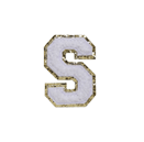 WHITE FUZZY ALPHABETS S