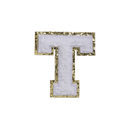 WHITE FUZZY ALPHABETS T
