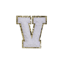 WHITE FUZZY ALPHABETS V