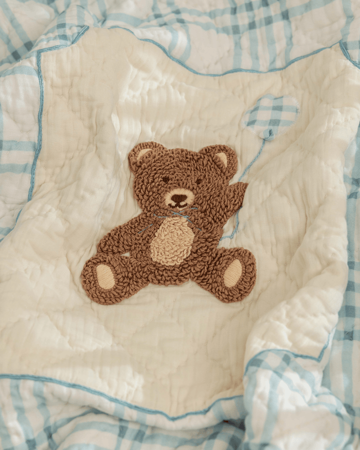 Baby Jalebi Bernie the Bear Pillow  & Blanket Set