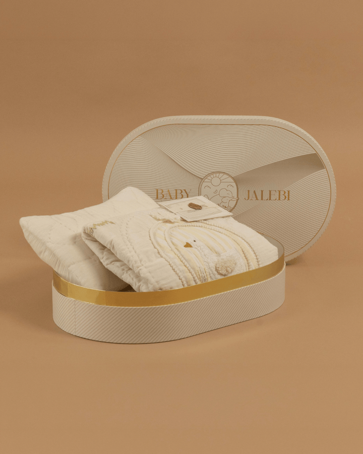 Baby Jalebi ButterCup Pillow & Blanket Set