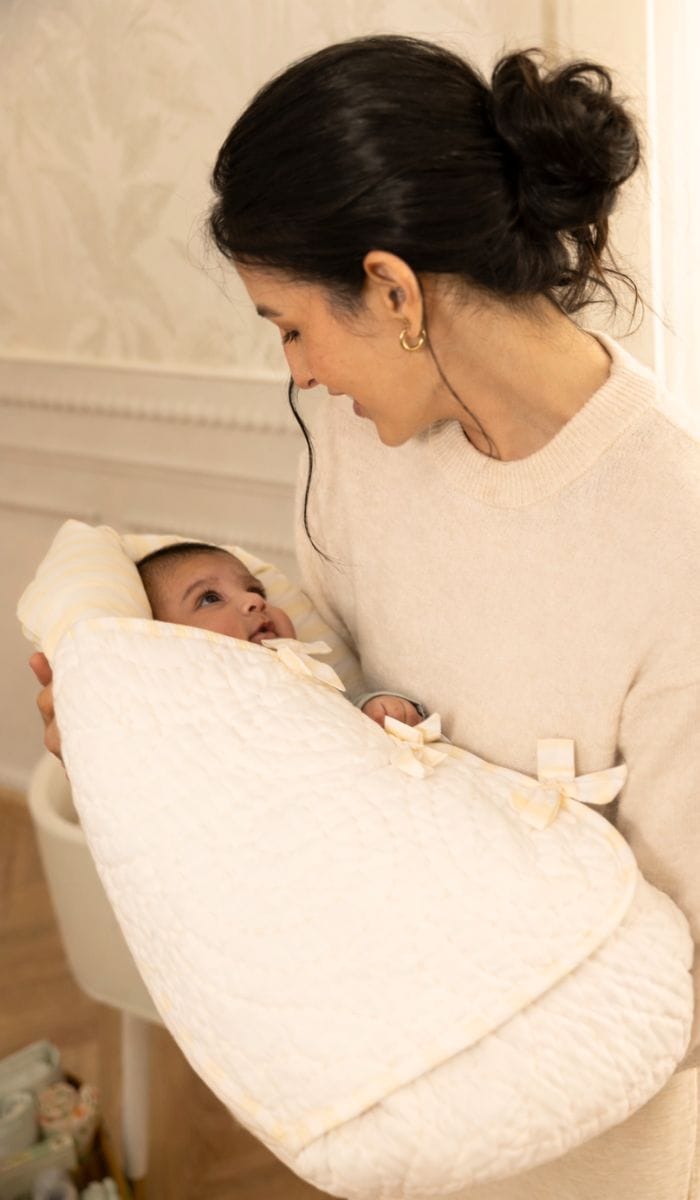 Baby Jalebi cocoon Sleeping Bag Cocoon Newborn Wrap - ecru