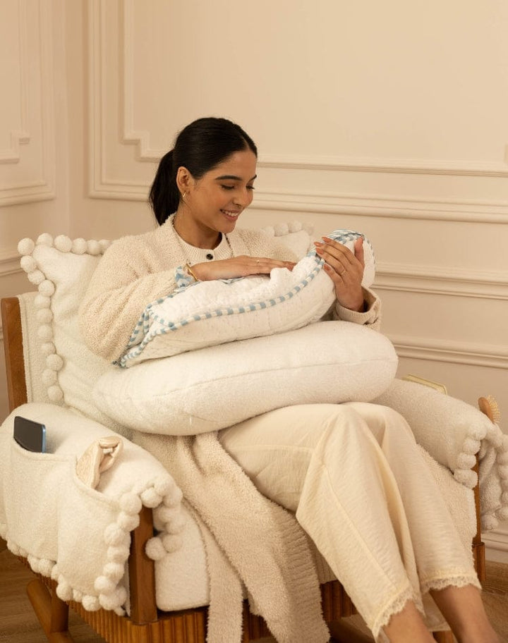 Baby Jalebi Crescent Sleeping Bag Cocoon Newborn Wrap - Blue