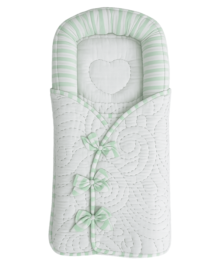 Baby Jalebi Crescent Sleeping Bag Cocoon Newborn Wrap -Mint