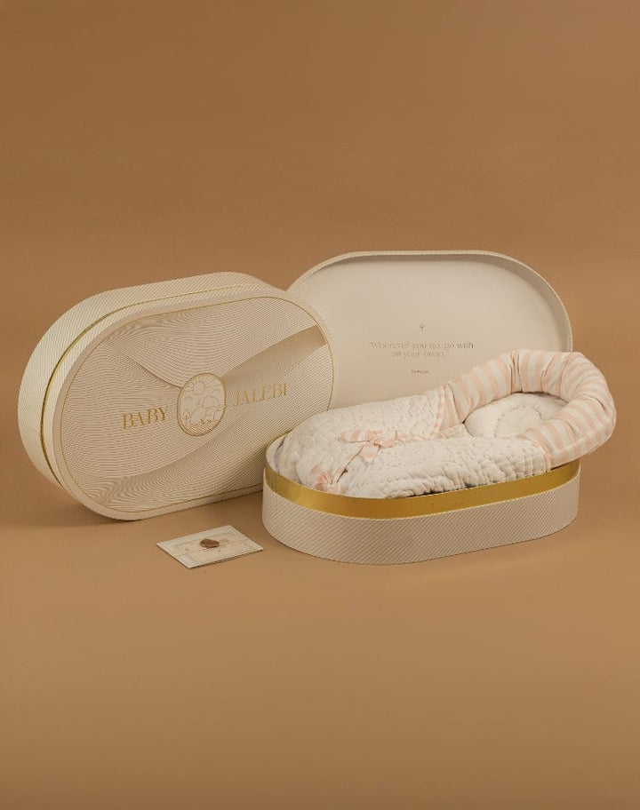 Baby Jalebi Crescent Sleeping Bag Cocoon Newborn Wrap - Pink