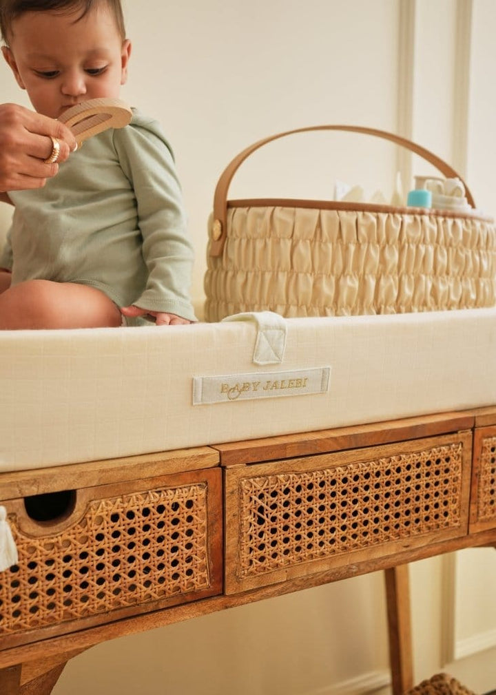 The Dune Diaper Caddy - Ecru - Baby Jalebi