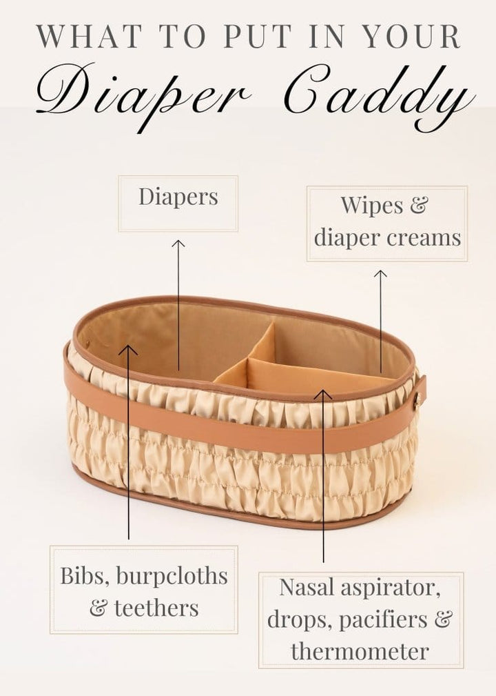 The Dune Diaper Caddy - Ecru - Baby Jalebi