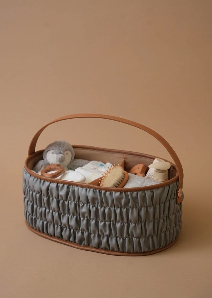 The Dune Diaper Caddy - Grey - Baby Jalebi