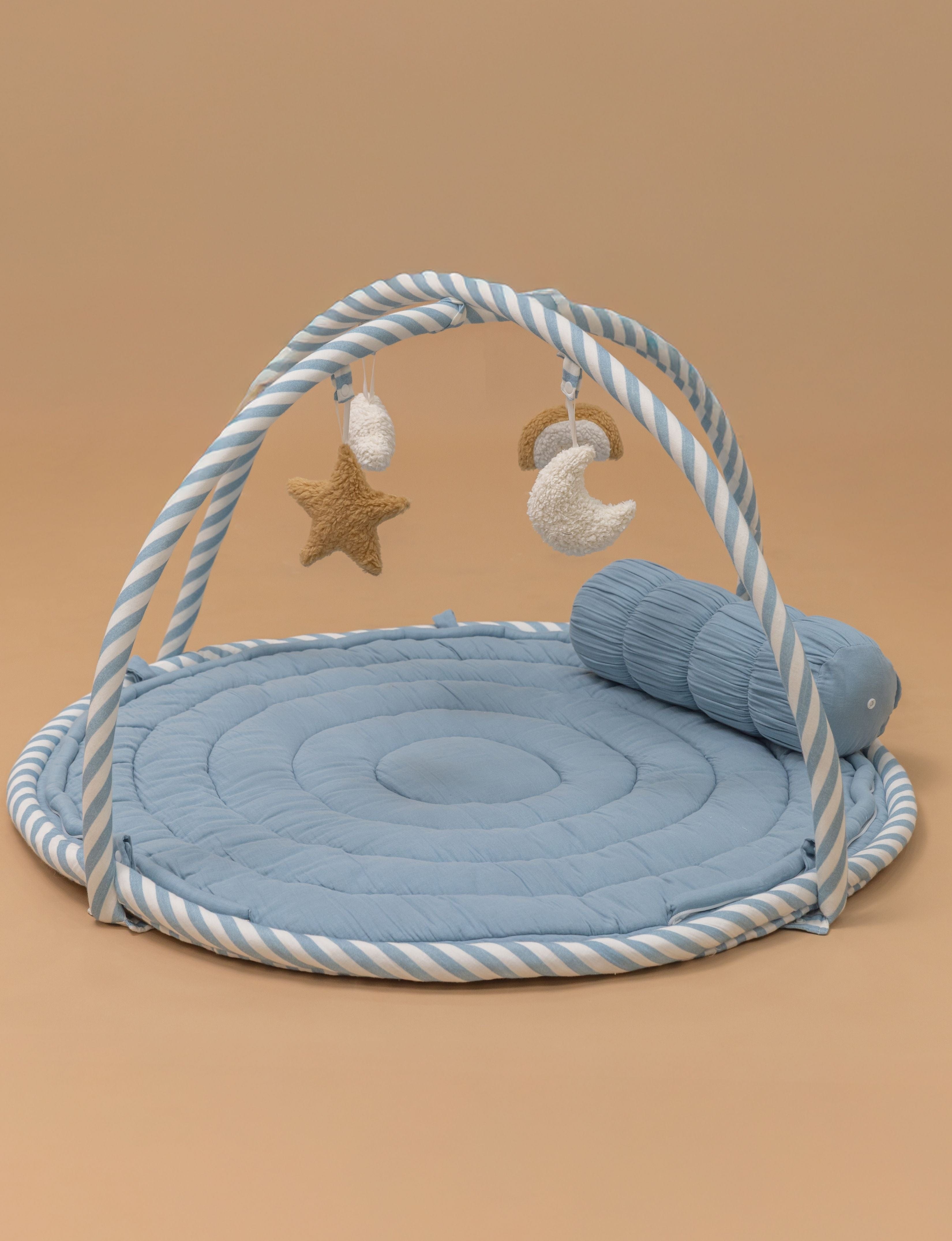 Baby Jalebi Island Play Mat & Cloud Set – Blue