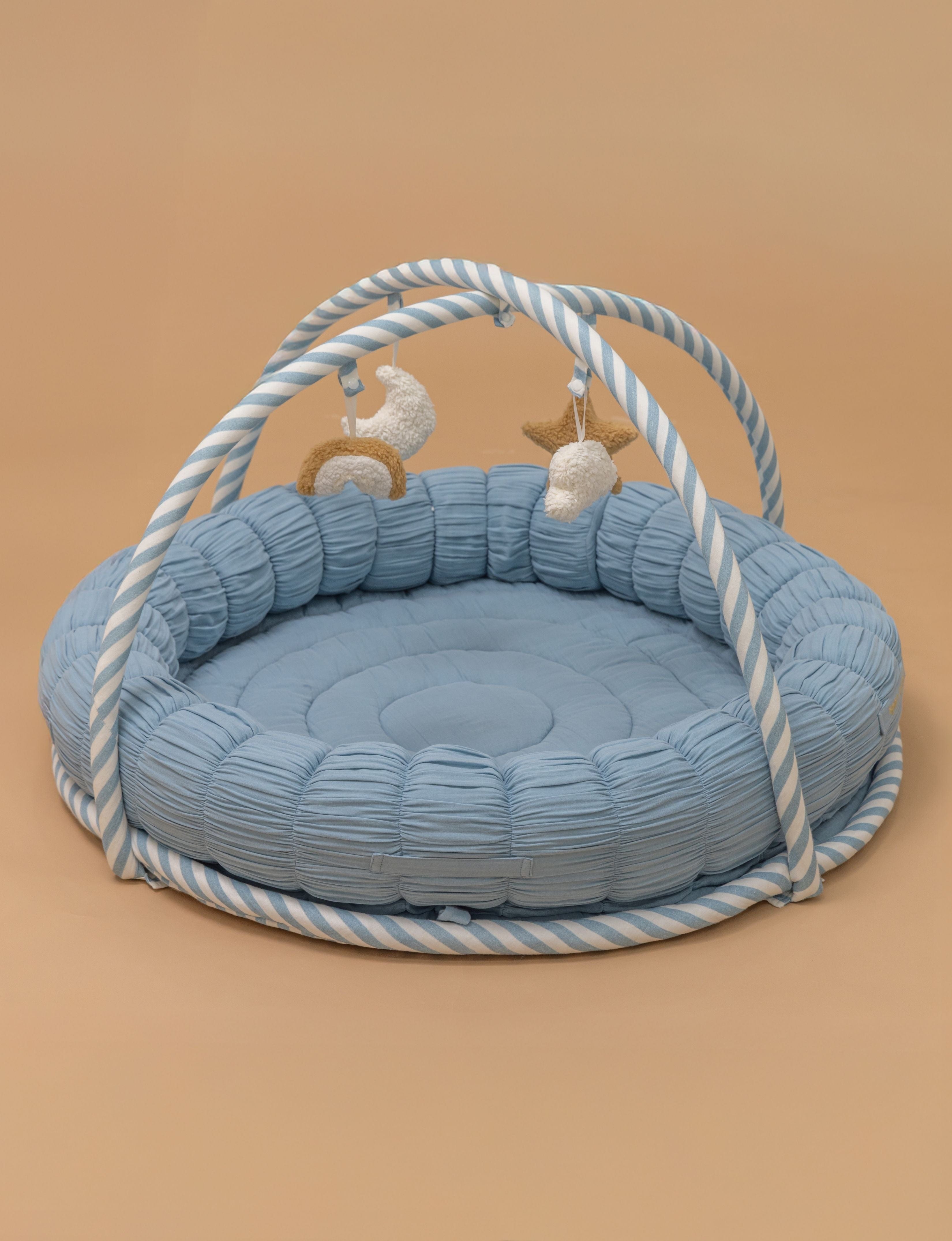 Baby Jalebi Island Play Mat & Cloud Set – Blue