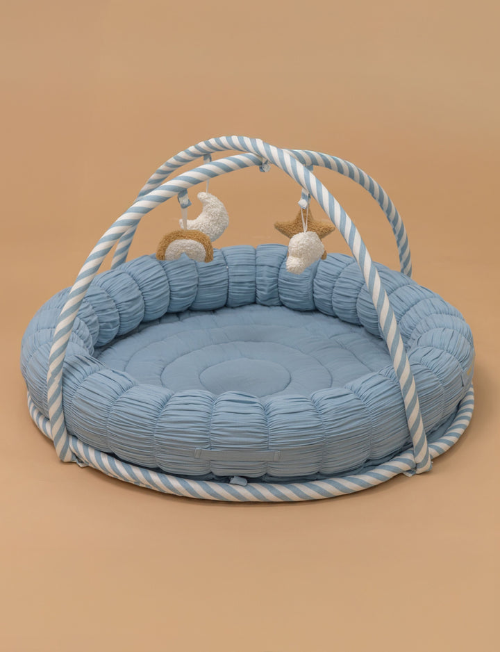 Baby Jalebi Island Play Mat & Cloud Set – Blue