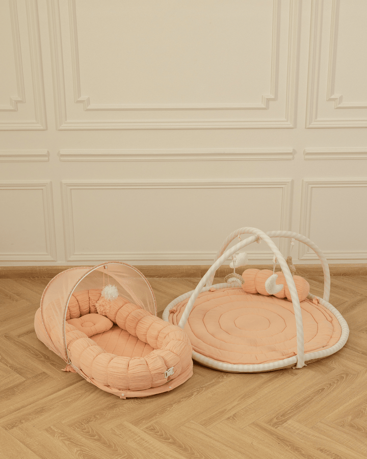 Baby Jalebi Island Play Mat & Cloud Set –Pink