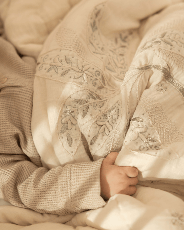 Baby Jalebi Saha Palm Complete Cot bedding Set with Bumper