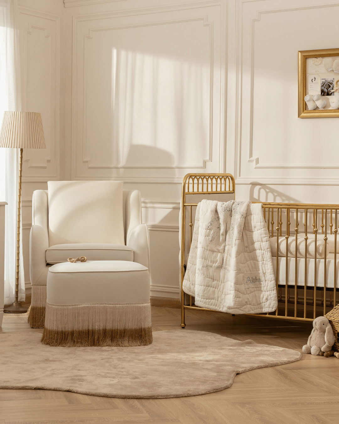 Baby Jalebi Saha Palm Complete Cot bedding Set with Bumper